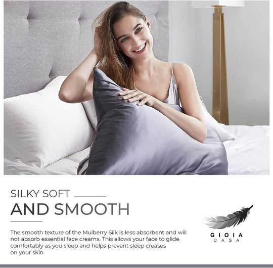 DSZ Product, feed-cond-new, feed-sl-DSZ Freight Payable, newLuxury Pillowcase - 100% Pure Mulberry Silk On Both Sides - Charcoal - Premium Home & Garden > Bedding > Pillowcases from Gioia Casa ! Shop Online Buy Now at S & D's Value Store Family Business Best Customer ServiceDSZ Product, feed-cond-new, feed-sl-DSZ Freight Payable, new