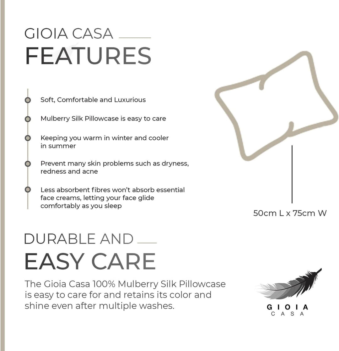 DSZ Product, feed-cond-new, feed-sl-DSZ Freight Payable, newLuxury Pillowcase - 100% Pure Mulberry Silk On Both Sides - Champagne - Premium Home & Garden > Bedding > Pillowcases from Gioia Casa ! Shop Online Buy Now at S & D's Value Store Family Business Best Customer ServiceDSZ Product, feed-cond-new, feed-sl-DSZ Freight Payable, new