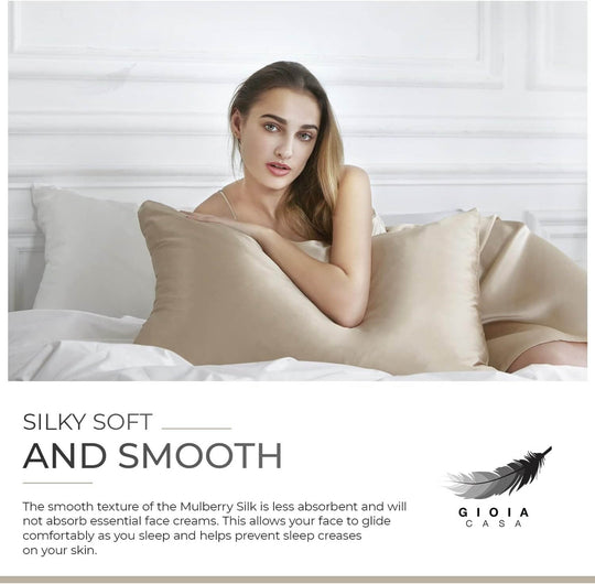 DSZ Product, feed-cond-new, feed-sl-DSZ Freight Payable, newLuxury Pillowcase - 100% Pure Mulberry Silk On Both Sides - Champagne - Premium Home & Garden > Bedding > Pillowcases from Gioia Casa ! Shop Online Buy Now at S & D's Value Store Family Business Best Customer ServiceDSZ Product, feed-cond-new, feed-sl-DSZ Freight Payable, new