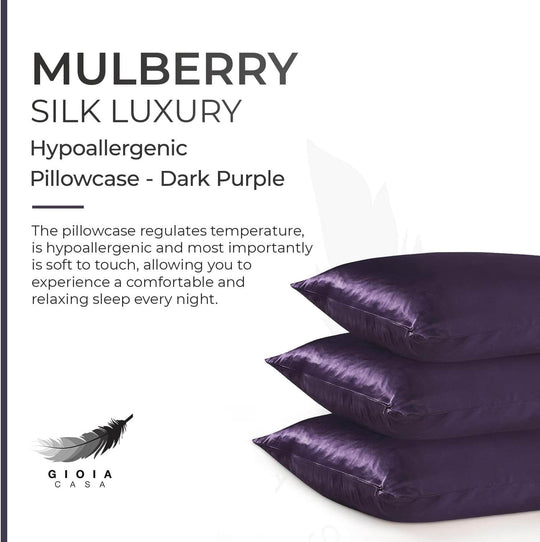 DSZ Product, feed-cond-new, feed-sl-DSZ Freight Payable, newLuxury Pillowcase - 100% Pure Mulberry Silk On Both Sides - Dark Purple - Premium Home & Garden > Bedding > Pillowcases from Gioia Casa ! Shop Online Buy Now at S & D's Value Store Family Business Best Customer ServiceDSZ Product, feed-cond-new, feed-sl-DSZ Freight Payable, new