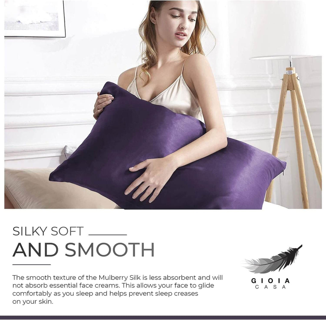 DSZ Product, feed-cond-new, feed-sl-DSZ Freight Payable, newLuxury Pillowcase - 100% Pure Mulberry Silk On Both Sides - Dark Purple - Premium Home & Garden > Bedding > Pillowcases from Gioia Casa ! Shop Online Buy Now at S & D's Value Store Family Business Best Customer ServiceDSZ Product, feed-cond-new, feed-sl-DSZ Freight Payable, new