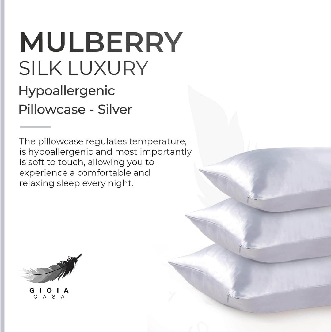 DSZ Product, feed-cond-new, feed-sl-DSZ Freight Payable, newLuxury Pillowcase - 100% Pure Mulberry Silk On Both Sides - Silver - Premium Home & Garden > Bedding > Pillowcases from Gioia Casa ! Shop Online Buy Now at S & D's Value Store Family Business Best Customer ServiceDSZ Product, feed-cond-new, feed-sl-DSZ Freight Payable, new