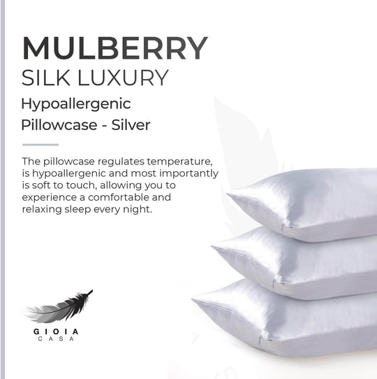 DSZ Product, feed-cond-new, feed-sl-DSZ Freight Payable, newLuxury Pillowcase - 100% Pure Mulberry Silk On Both Sides - Silver - Premium Home & Garden > Bedding > Pillowcases from Gioia Casa ! Shop Online Buy Now at S & D's Value Store Family Business Best Customer ServiceDSZ Product, feed-cond-new, feed-sl-DSZ Freight Payable, new