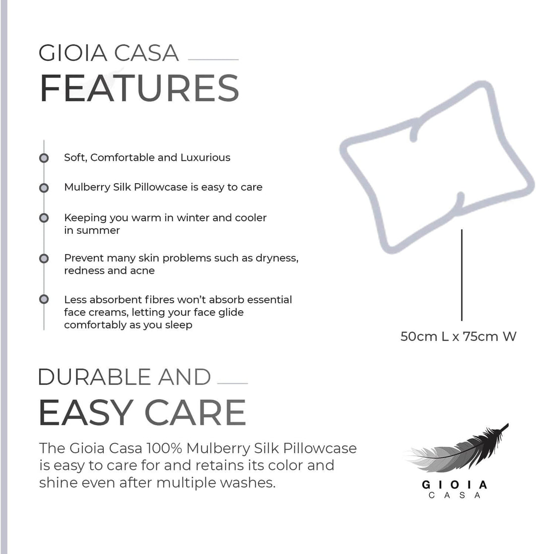 DSZ Product, feed-cond-new, feed-sl-DSZ Freight Payable, newLuxury Pillowcase - 100% Pure Mulberry Silk On Both Sides - Silver - Premium Home & Garden > Bedding > Pillowcases from Gioia Casa ! Shop Online Buy Now at S & D's Value Store Family Business Best Customer ServiceDSZ Product, feed-cond-new, feed-sl-DSZ Freight Payable, new