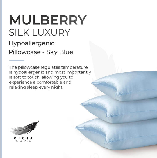 DSZ Product, feed-cond-new, feed-sl-DSZ Freight Payable, newLuxury Pillowcase - 100% Pure Mulberry Silk On Both Sides - Sky Blue - Premium Home & Garden > Bedding > Pillowcases from Gioia Casa ! Shop Online Buy Now at S & D's Value Store Family Business Best Customer ServiceDSZ Product, feed-cond-new, feed-sl-DSZ Freight Payable, new