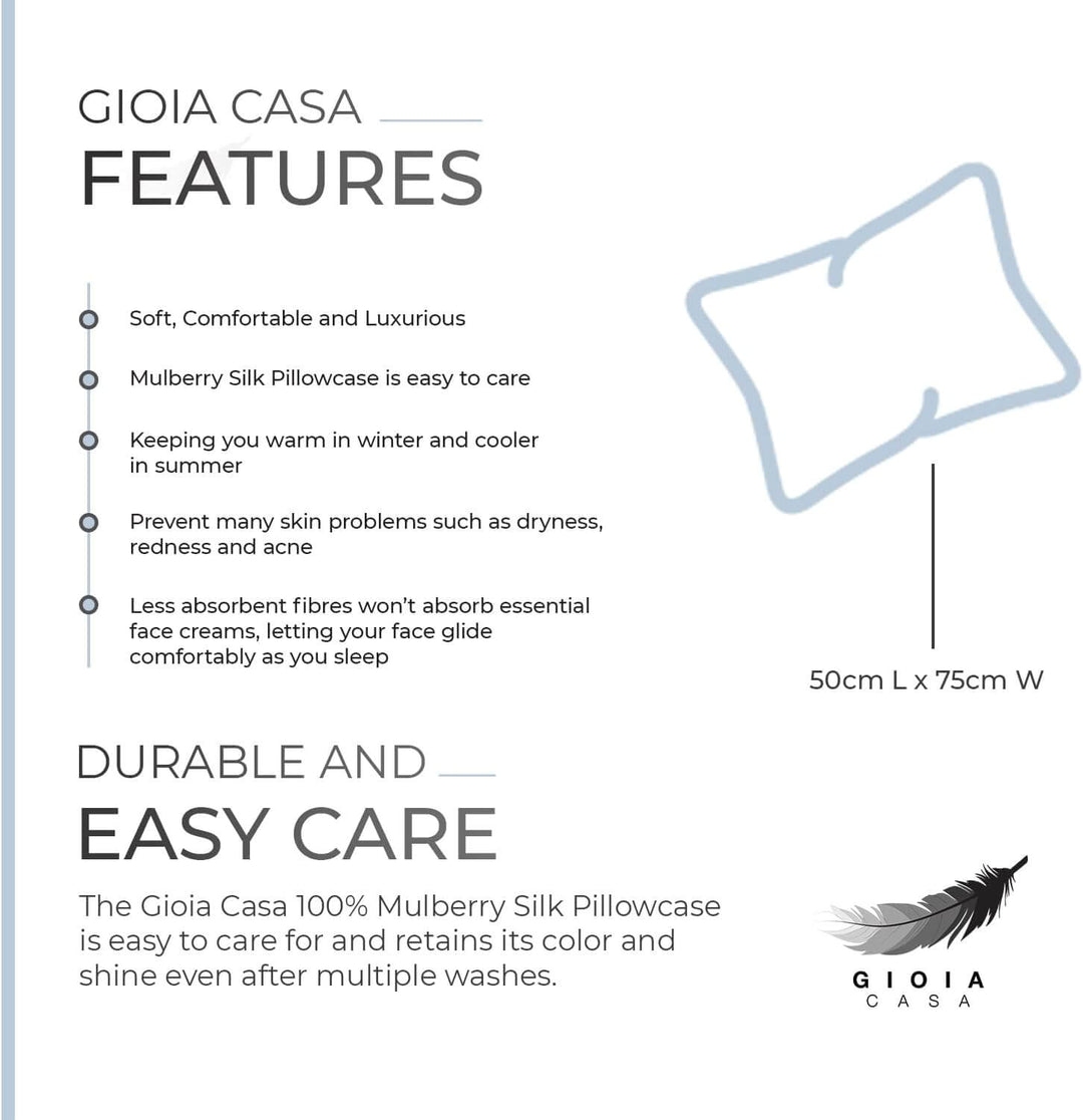 DSZ Product, feed-cond-new, feed-sl-DSZ Freight Payable, newLuxury Pillowcase - 100% Pure Mulberry Silk On Both Sides - Sky Blue - Premium Home & Garden > Bedding > Pillowcases from Gioia Casa ! Shop Online Buy Now at S & D's Value Store Family Business Best Customer ServiceDSZ Product, feed-cond-new, feed-sl-DSZ Freight Payable, new