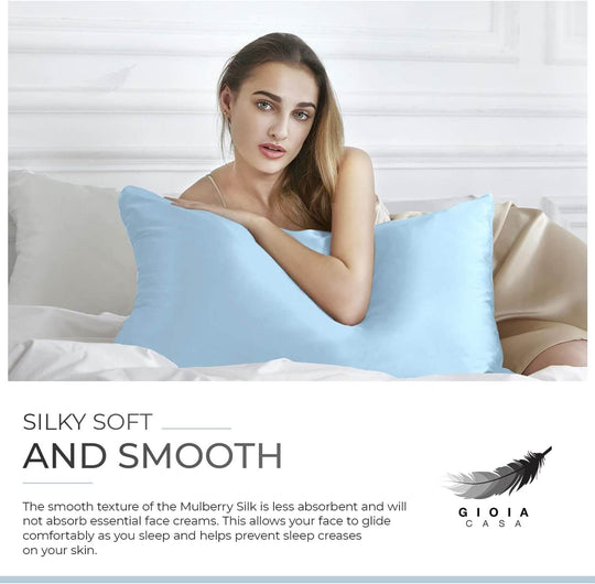 DSZ Product, feed-cond-new, feed-sl-DSZ Freight Payable, newLuxury Pillowcase - 100% Pure Mulberry Silk On Both Sides - Sky Blue - Premium Home & Garden > Bedding > Pillowcases from Gioia Casa ! Shop Online Buy Now at S & D's Value Store Family Business Best Customer ServiceDSZ Product, feed-cond-new, feed-sl-DSZ Freight Payable, new