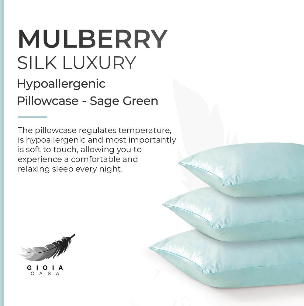 DSZ Product, feed-cond-new, feed-sl-DSZ Freight PayableLuxury Pillowcase - 100% Pure Mulberry Silk On Both Sides - Sage Green - Premium Home & Garden > Bedding > Pillowcases from Gioia Casa ! Shop Online Buy Now at S & D's Value Store Family Business Best Customer ServiceDSZ Product, feed-cond-new, feed-sl-DSZ Freight Payable