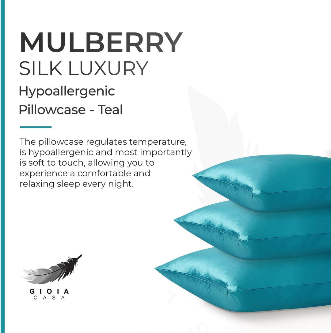 DSZ Product, feed-cond-new, feed-sl-DSZ Freight PayableLuxury Pillowcase - 100% Pure Mulberry Silk On Both Sides - Teal - Premium Home & Garden > Bedding > Pillowcases from Gioia Casa ! Shop Online Buy Now at S & D's Value Store Family Business Best Customer ServiceDSZ Product, feed-cond-new, feed-sl-DSZ Freight Payable