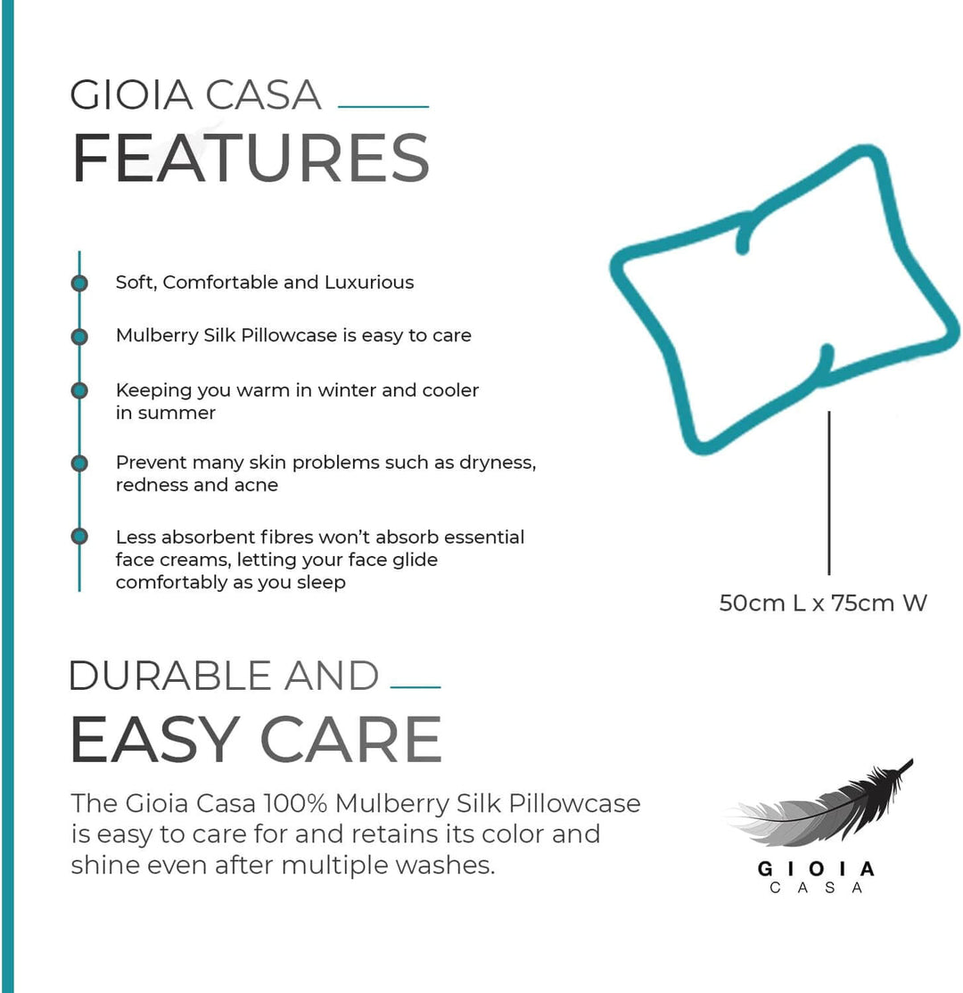 DSZ Product, feed-cond-new, feed-sl-DSZ Freight PayableLuxury Pillowcase - 100% Pure Mulberry Silk On Both Sides - Teal - Premium Home & Garden > Bedding > Pillowcases from Gioia Casa ! Shop Online Buy Now at S & D's Value Store Family Business Best Customer ServiceDSZ Product, feed-cond-new, feed-sl-DSZ Freight Payable