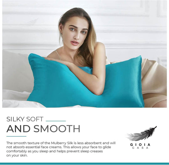 DSZ Product, feed-cond-new, feed-sl-DSZ Freight PayableLuxury Pillowcase - 100% Pure Mulberry Silk On Both Sides - Teal - Premium Home & Garden > Bedding > Pillowcases from Gioia Casa ! Shop Online Buy Now at S & D's Value Store Family Business Best Customer ServiceDSZ Product, feed-cond-new, feed-sl-DSZ Freight Payable