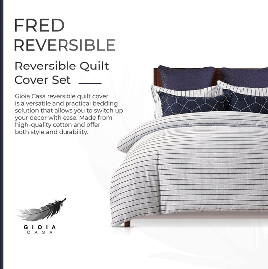 DSZ Product, feed-cond-new, feed-sl-DSZ Freight Payable100% Cotton Fred Reversible Printed Quilt Cover Set - Super King Size - Premium Home & Garden > Bedding > Quilts & Duvets from Gioia Casa ! Shop Online Buy Now at S & D's Value Store Family Business Best Customer ServiceDSZ Product, feed-cond-new, feed-sl-DSZ Freight Payable