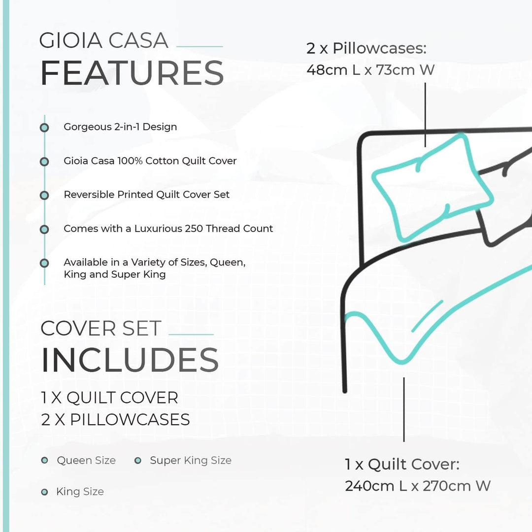 DSZ Product, feed-cond-new, feed-sl-DSZ Freight Payable100% Cotton Modern City Reversible Printed Quilt Cover Set - Super King Size - Premium Home & Garden > Bedding > Quilts & Duvets from Gioia Casa ! Shop Online Buy Now at S & D's Value Store Family Business Best Customer ServiceDSZ Product, feed-cond-new, feed-sl-DSZ Freight Payable