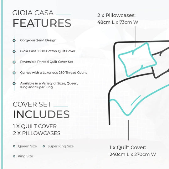 DSZ Product, feed-cond-new, feed-sl-DSZ Freight Payable100% Cotton Modern City Reversible Printed Quilt Cover Set - Super King Size - Premium Home & Garden > Bedding > Quilts & Duvets from Gioia Casa ! Shop Online Buy Now at S & D's Value Store Family Business Best Customer ServiceDSZ Product, feed-cond-new, feed-sl-DSZ Freight Payable