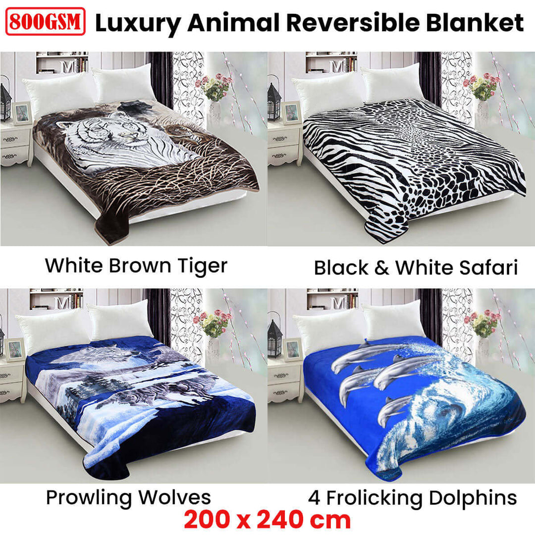 _label_, DSZ Product, feed-cond-new, feed-sl-free shipping, free-shipping800Gsm Luxury Reversible Animal Mink Blanket Queen 200 X 240 Cm Frolicking Dolphins - Premium Home & Garden > Bedding > Blankets & Throws from DSZ ! Shop Online Buy Now at S & D's Value Store Family Business Best Customer Service_label_, DSZ Product, feed-cond-new, feed-sl-free shipping, free-shipping