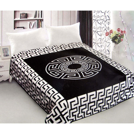 _label_, DSZ Product, feed-cond-new, feed-sl-free shipping, free-shipping800Gsm Luxury Reversible Mink Blanket Greek Key Black Queen 200 X 240 Cm - Premium Home & Garden > Bedding > Blankets & Throws from DSZ ! Shop Online Buy Now at S & D's Value Store Family Business Best Customer Service_label_, DSZ Product, feed-cond-new, feed-sl-free shipping, free-shipping