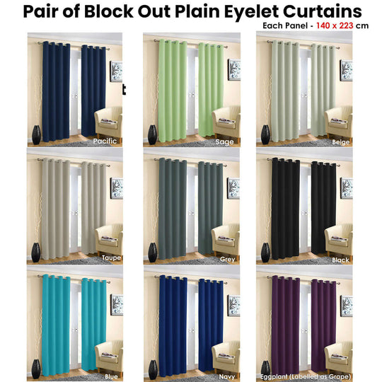 _label_, DSZ Product, feed-cond-new, feed-sl-free shipping, free-shipping, newPair Of Blockout Plain Eyelet Curtains Blue - Premium Home & Garden > Curtains > Curtains & Drapes from DSZ ! Shop Online Buy Now at S & D's Value Store Family Business Best Customer Service_label_, DSZ Product, feed-cond-new, feed-sl-free shipping, free-shipping, new