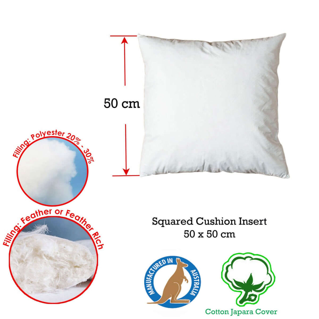 _label_, DSZ Product, feed-cond-new, feed-sl-free shipping, free-shipping, newDuck Feather Rich Fill Cushion Inserter Square 50 X 50Cm - Premium Home & Garden > Decor > Cushions & Throws from DSZ ! Shop Online Buy Now at S & D's Value Store Family Business Best Customer Service_label_, DSZ Product, feed-cond-new, feed-sl-free shipping, free-shipping, new