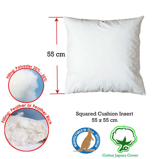 _label_, DSZ Product, feed-cond-new, feed-sl-free shipping, free-shipping, newDuck Feather Rich Fill Cushion Inserter Square 55 X 55Cm - Premium Home & Garden > Decor > Cushions & Throws from DSZ ! Shop Online Buy Now at S & D's Value Store Family Business Best Customer Service_label_, DSZ Product, feed-cond-new, feed-sl-free shipping, free-shipping, new