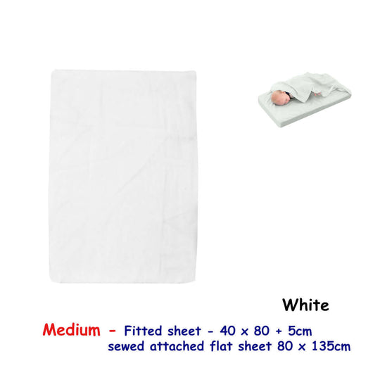 _label_, DSZ Product, feed-cond-new, feed-sl-free shipping, free-shippingWhite Bassinet Fitted Sheet With A Flat Sheet Sewed Attached - Premium Home & Garden > Bedding > Bed Sheets from Bloomington ! Shop Online Buy Now at S & D's Value Store Family Business Best Customer Service_label_, DSZ Product, feed-cond-new, feed-sl-free shipping, free-shipping