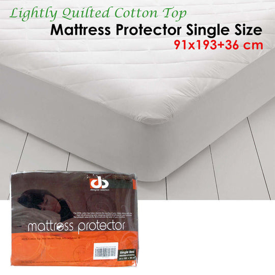 _label_, DSZ Product, feed-cond-new, feed-sl-free shipping, free-shippingLightly Quilted Cotton Top Mattress Protector Single - Premium Home & Garden > Bedding > Mattress Protectors from DSZ ! Shop Online Buy Now at S & D's Value Store Family Business Best Customer Service_label_, DSZ Product, feed-cond-new, feed-sl-free shipping, free-shipping