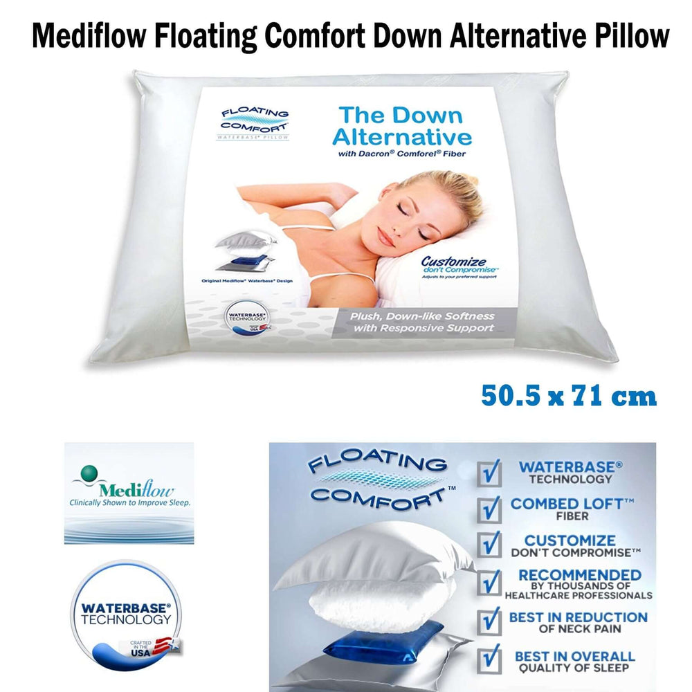 _label_, DSZ Product, feed-cond-new, feed-sl-free shipping, free-shipping, newMediflow Adjustable Floating Comfort Down Alternative Waterbase Pillow - Premium Home & Garden > Bedding > Pillows from Mediflow ! Shop Online Buy Now at S & D's Value Store Family Business Best Customer Service_label_, DSZ Product, feed-cond-new, feed-sl-free shipping, free-shipping, new