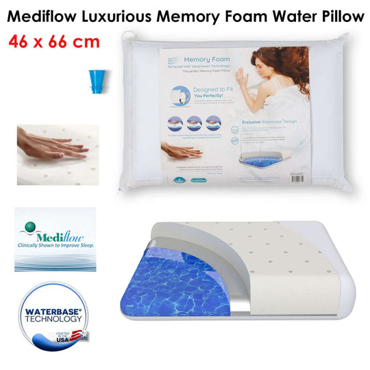 _label_, DSZ Product, feed-cond-new, feed-sl-free shipping, free-shipping, newMediflow Luxurious Memory Foam Water Pillow 46 X 66 Cm - Premium Home & Garden > Bedding > Pillows from Mediflow ! Shop Online Buy Now at S & D's Value Store Family Business Best Customer Service_label_, DSZ Product, feed-cond-new, feed-sl-free shipping, free-shipping, new