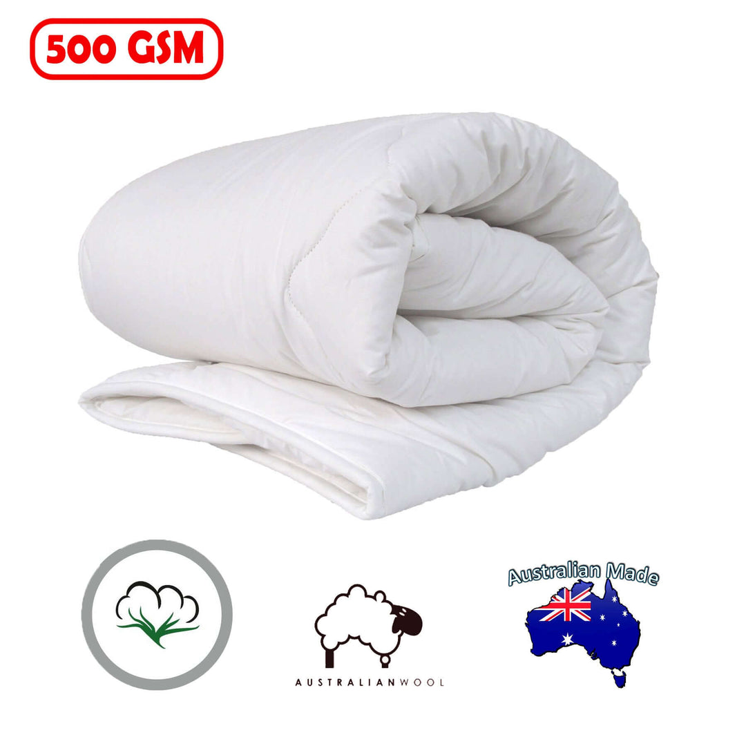 _label_, DSZ Product, feed-cond-new, feed-sl-free shipping, free-shipping500Gsm Australian Wool Quilt Cot Size - Premium Home & Garden > Bedding > Blankets & Throws from DSZ ! Shop Online Buy Now at S & D's Value Store Family Business Best Customer Service_label_, DSZ Product, feed-cond-new, feed-sl-free shipping, free-shipping