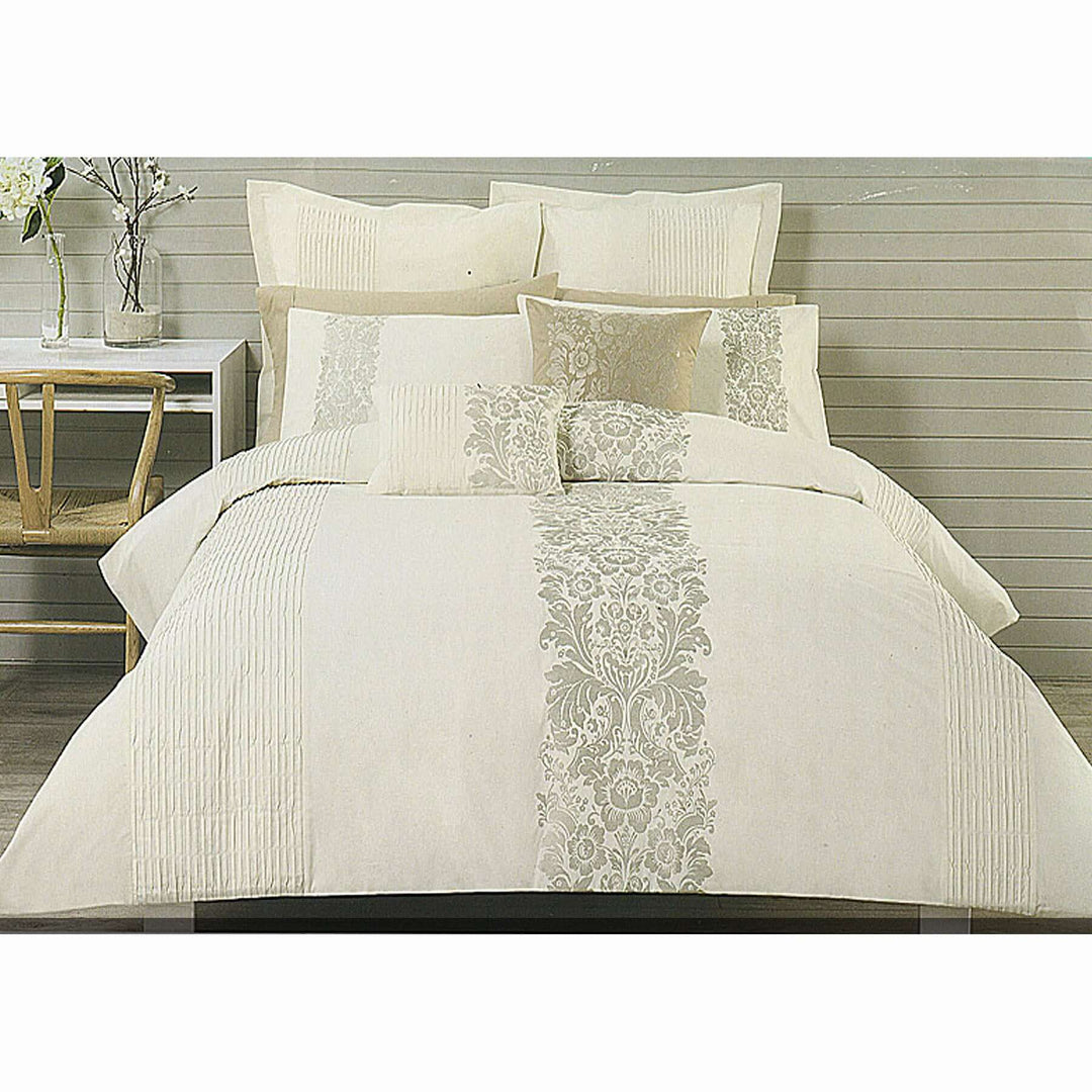 _label_, DSZ Product, feed-cond-new, feed-sl-free shipping, free-shippingCatherine Cream Taupe Embroidery Quilt Cover Set Queen - Premium Home & Garden > Bedding > Duvet Covers from DSZ ! Shop Online Buy Now at S & D's Value Store Family Business Best Customer Service_label_, DSZ Product, feed-cond-new, feed-sl-free shipping, free-shipping