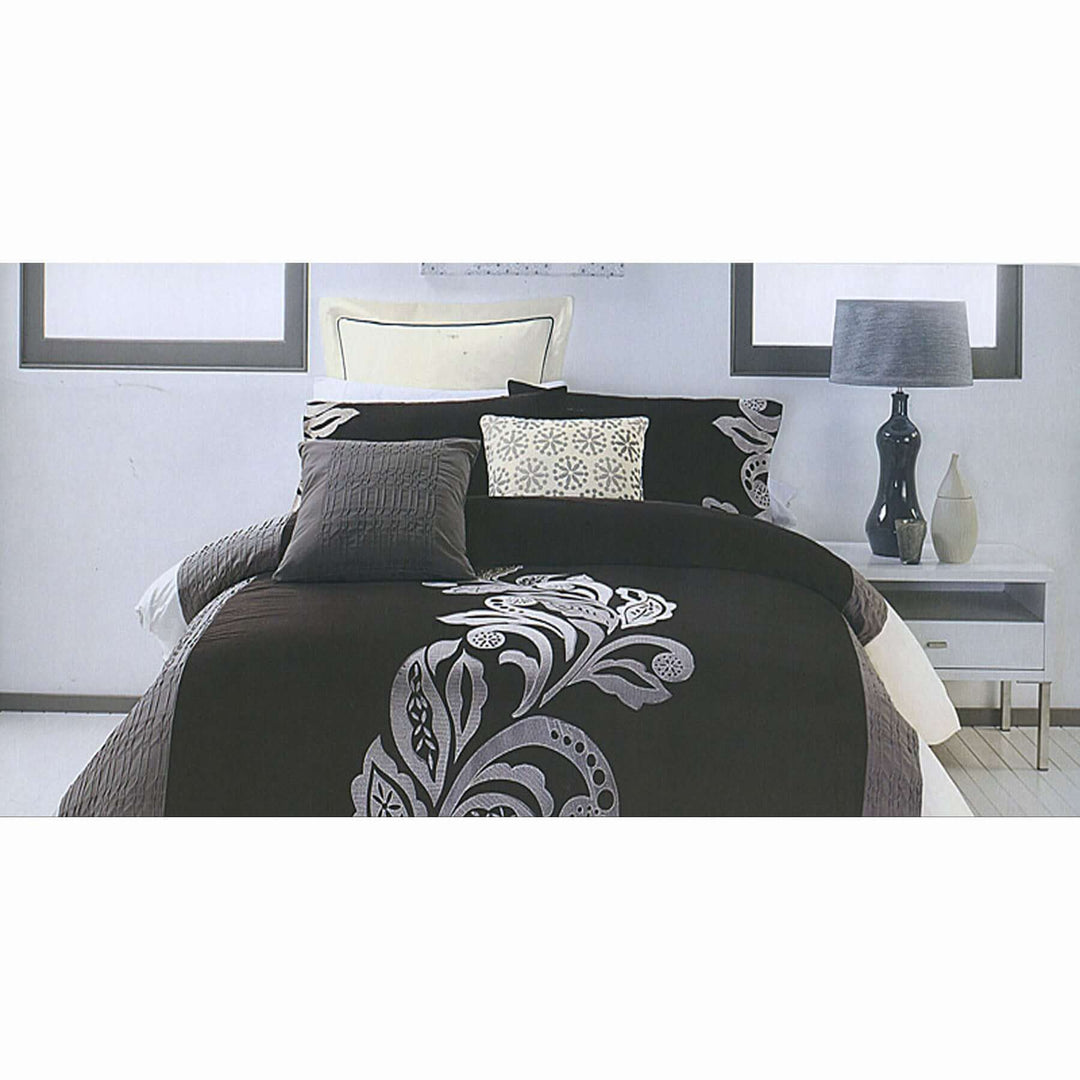 _label_, DSZ Product, feed-cond-new, feed-sl-free shipping, free-shipping, newPierre Black Grey Quilt Cover Set King - Premium Home & Garden > Bedding > Duvet Covers from DSZ ! Shop Online Buy Now at S & D's Value Store Family Business Best Customer Service_label_, DSZ Product, feed-cond-new, feed-sl-free shipping, free-shipping, new