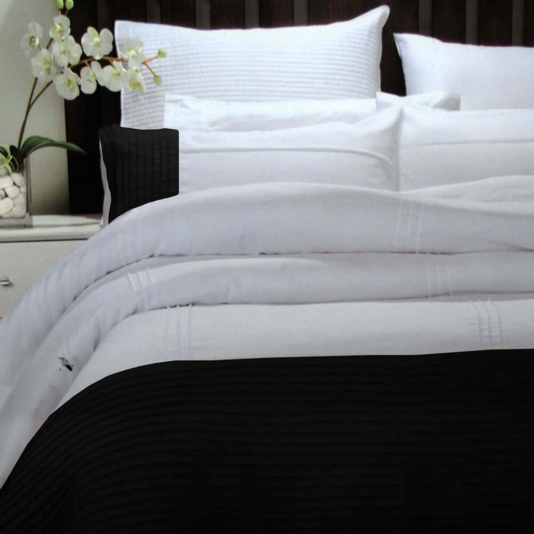 _label_, DSZ Product, feed-cond-new, feed-sl-free shipping, free-shippingPintuck Black Quilt Cover Set Single - Premium Home & Garden > Bedding > Duvet Covers from DSZ ! Shop Online Buy Now at S & D's Value Store Family Business Best Customer Service_label_, DSZ Product, feed-cond-new, feed-sl-free shipping, free-shipping