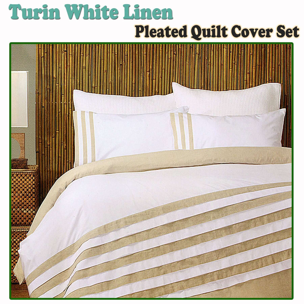 _label_, DSZ Product, feed-cond-new, feed-sl-free shipping, free-shipping, newTurin White Linen Quilt Cover Set King - Premium Home & Garden > Bedding > Duvet Covers from DSZ ! Shop Online Buy Now at S & D's Value Store Family Business Best Customer Service_label_, DSZ Product, feed-cond-new, feed-sl-free shipping, free-shipping, new