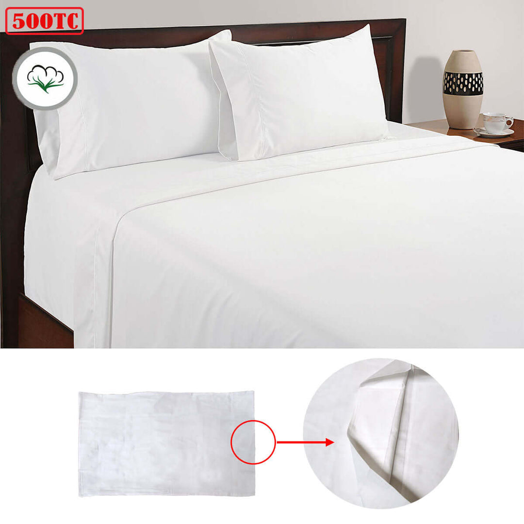 _label_, DSZ Product, feed-cond-new, feed-sl-free shipping, free-shipping500Tc 100% Cotton Sheet Set White Queen - Premium Home & Garden > Bedding > Bed Sheets from DSZ ! Shop Online Buy Now at S & D's Value Store Family Business Best Customer Service_label_, DSZ Product, feed-cond-new, feed-sl-free shipping, free-shipping