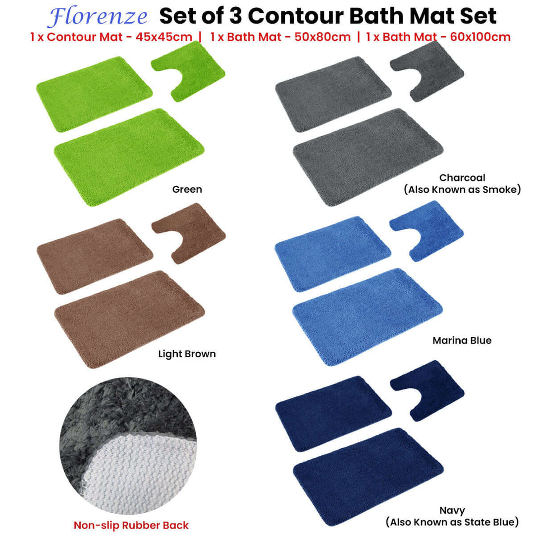 _label_, DSZ Product, feed-cond-new, feed-sl-free shipping, free-shipping, newFlorenz Set Of 3 Contour Bath Mat Set Navy (Also Known As State Blue) - Premium Home & Garden > Bathroom Accessories > Bath Mats & Rugs from DSZ ! Shop Online Buy Now at S & D's Value Store Family Business Best Customer Service_label_, DSZ Product, feed-cond-new, feed-sl-free shipping, free-shipping, new