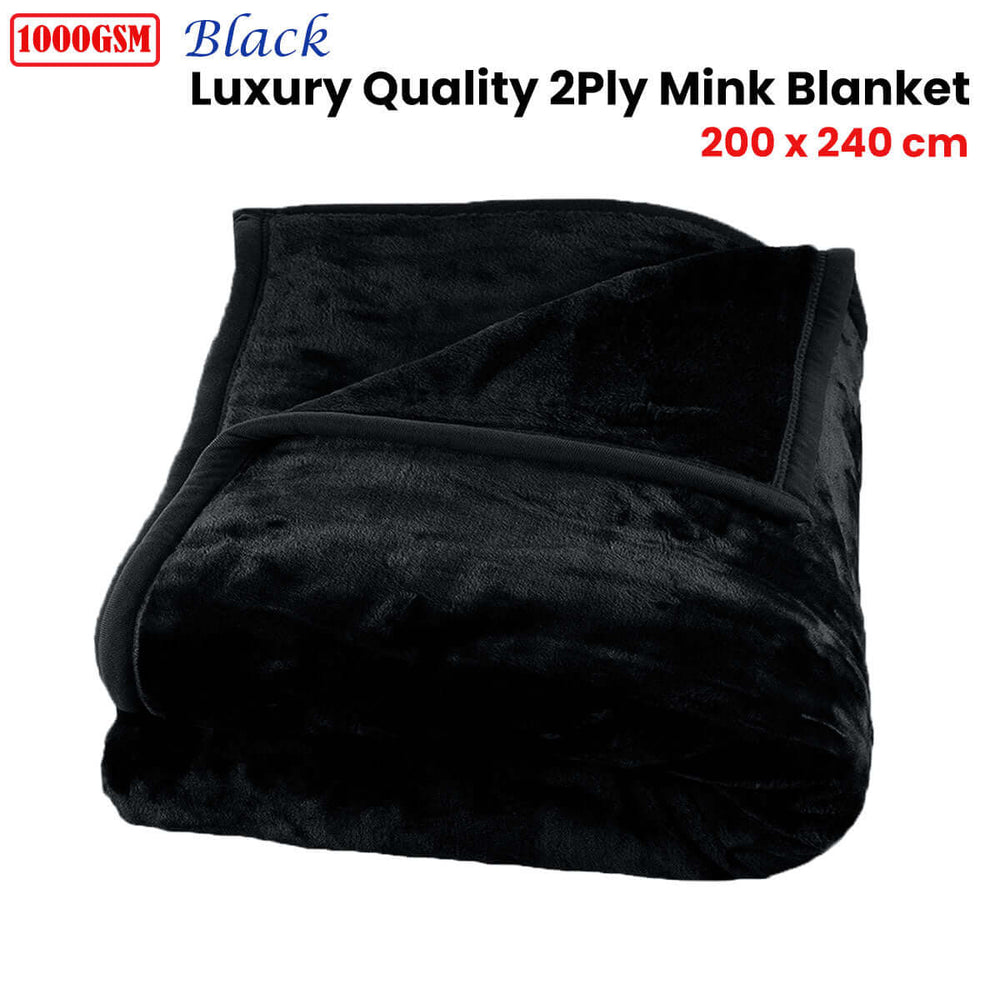 _label_, DSZ Product, feed-cond-new, feed-sl-free shipping, free-shipping1000Gsm Luxury Quality 2 Ply Mink Blanket Black 200 X 240 Cm - Premium Home & Garden > Bedding > Blankets & Throws from DSZ ! Shop Online Buy Now at S & D's Value Store Family Business Best Customer Service_label_, DSZ Product, feed-cond-new, feed-sl-free shipping, free-shipping