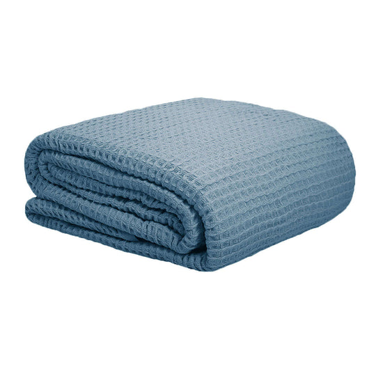 _label_, DSZ Product, feed-cond-new, feed-sl-free shipping, free-shippingCotton Waffle Blanket Dusk Blue Single - Premium Home & Garden > Bedding > Blankets & Throws from DSZ ! Shop Online Buy Now at S & D's Value Store Family Business Best Customer Service_label_, DSZ Product, feed-cond-new, feed-sl-free shipping, free-shipping