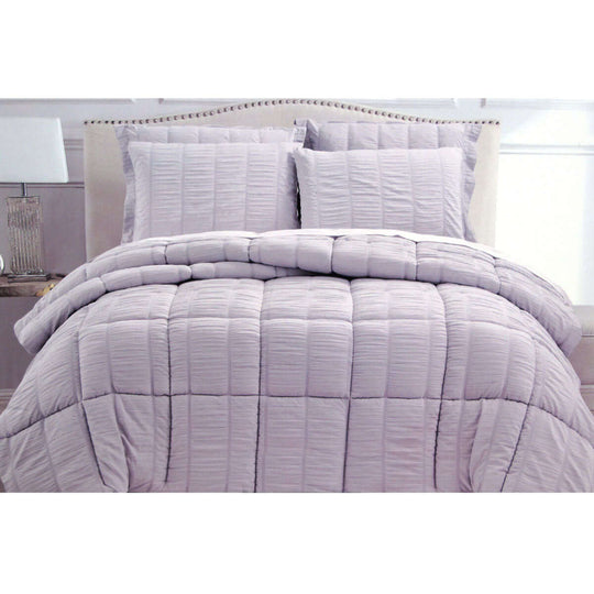 _label_, DSZ Product, feed-cond-new, feed-sl-free shipping, free-shippingHotel Living 3 Piece Seersucker Comforter Set King Lilac - Premium Home & Garden > Bedding > Duvet Covers from Hotel Living ! Shop Online Buy Now at S & D's Value Store Family Business Best Customer Service_label_, DSZ Product, feed-cond-new, feed-sl-free shipping, free-shipping