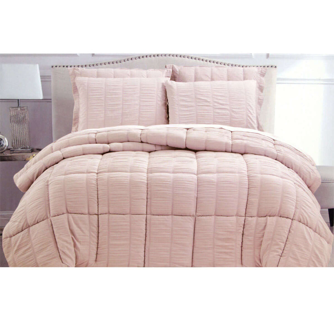 _label_, DSZ Product, feed-cond-new, feed-sl-free shipping, free-shippingSeersucker Comforter Set King Light Pink - Premium Home & Garden > Bedding > Duvet Covers from Hotel Living ! Shop Online Buy Now at S & D's Value Store Family Business Best Customer Service_label_, DSZ Product, feed-cond-new, feed-sl-free shipping, free-shipping