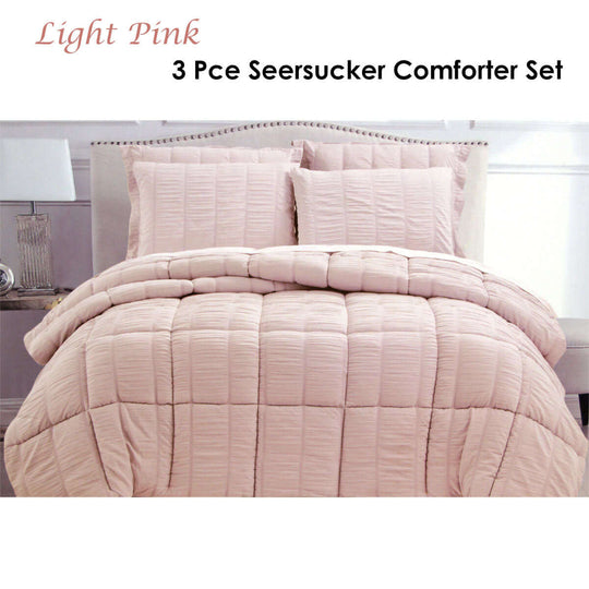 _label_, DSZ Product, feed-cond-new, feed-sl-free shipping, free-shippingSeersucker Comforter Set King Light Pink - Premium Home & Garden > Bedding > Duvet Covers from Hotel Living ! Shop Online Buy Now at S & D's Value Store Family Business Best Customer Service_label_, DSZ Product, feed-cond-new, feed-sl-free shipping, free-shipping