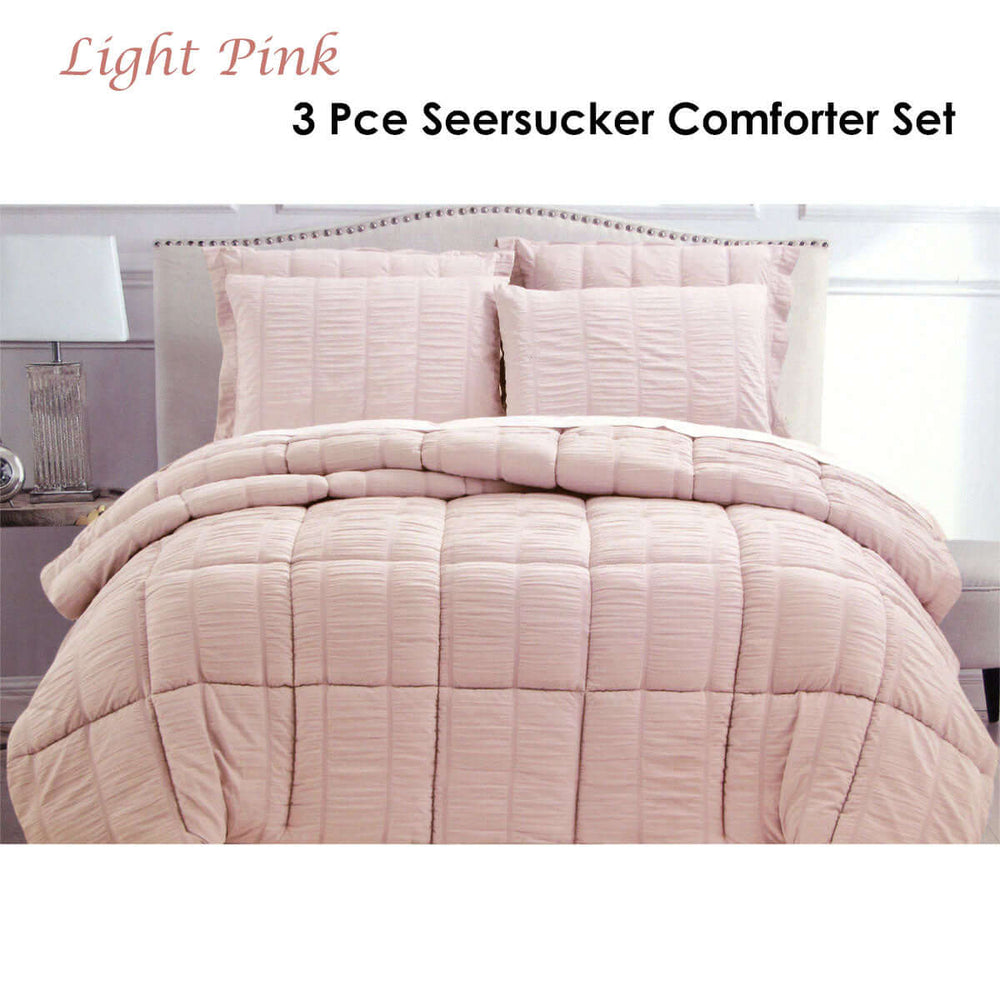 _label_, DSZ Product, feed-cond-new, feed-sl-free shipping, free-shippingSeersucker Comforter Set Queen Light Pink - Premium Home & Garden > Bedding > Quilts & Duvets from Hotel Living ! Shop Online Buy Now at S & D's Value Store Family Business Best Customer Service_label_, DSZ Product, feed-cond-new, feed-sl-free shipping, free-shipping