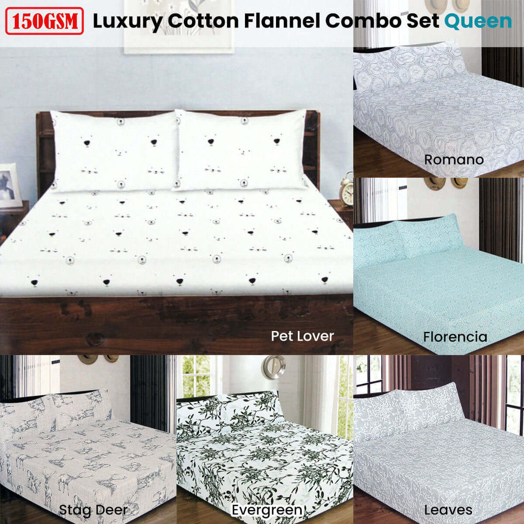 _label_, DSZ Product, feed-cond-new, feed-sl-free shipping, free-shippingIcf Store Cotton Flannel Combo Fitted Sheet Set Queen Florencia - Premium Home & Garden > Bedding > Bed Sheets from Icf Store ! Shop Online Buy Now at S & D's Value Store Family Business Best Customer Service_label_, DSZ Product, feed-cond-new, feed-sl-free shipping, free-shipping