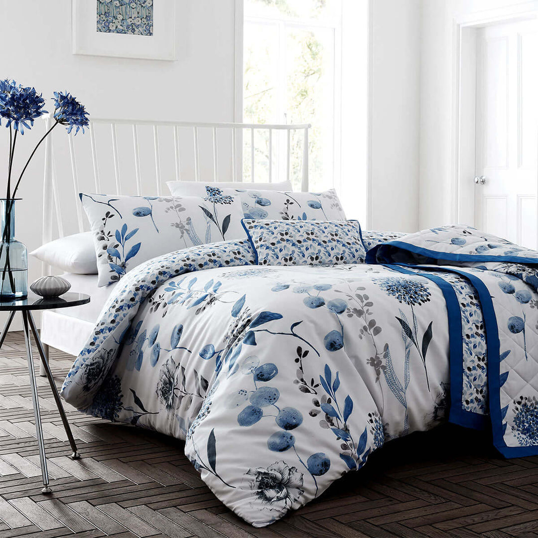 _label_, DSZ Product, feed-cond-new, feed-sl-free shipping, free-shippingInk Floral Blue Quilt Cover Set Queen - Premium Home & Garden > Bedding > Duvet Covers from DSZ ! Shop Online Buy Now at S & D's Value Store Family Business Best Customer Service_label_, DSZ Product, feed-cond-new, feed-sl-free shipping, free-shipping