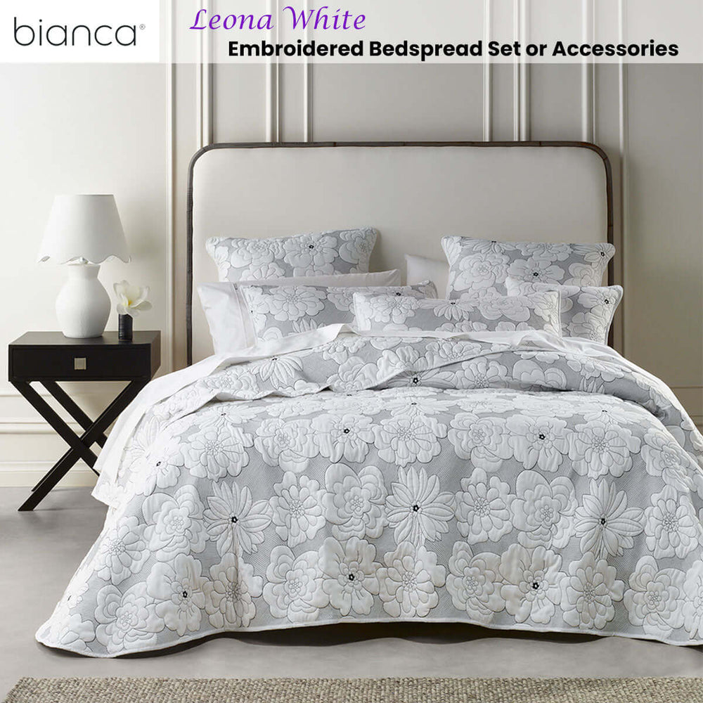 _label_, DSZ Product, feed-cond-new, feed-sl-free shipping, free-shipping, newBianca Leona White 4 Pcs Bedspread Set King - Premium Home & Garden > Bedding > Duvet Covers from Bianca ! Shop Online Buy Now at S & D's Value Store Family Business Best Customer Service_label_, DSZ Product, feed-cond-new, feed-sl-free shipping, free-shipping, new