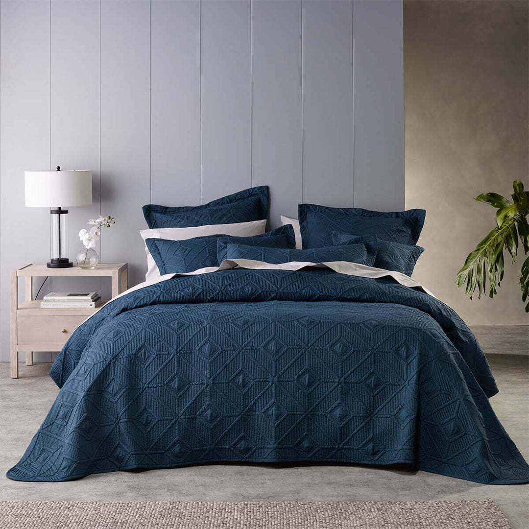 _label_, DSZ Product, feed-cond-new, feed-sl-free shipping, free-shipping, newBianca Kazimir Navy Polyester Coverlet Set Super King - Premium Home & Garden > Bedding > Mattress Protectors from Bianca ! Shop Online Buy Now at S & D's Value Store Family Business Best Customer Service_label_, DSZ Product, feed-cond-new, feed-sl-free shipping, free-shipping, new