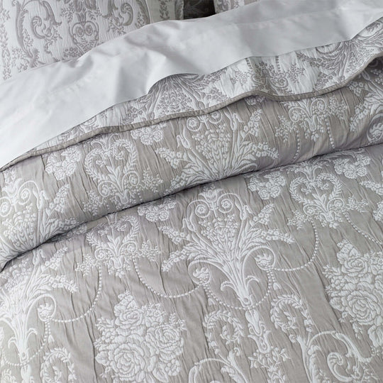 _label_, DSZ Product, feed-cond-new, feed-sl-free shipping, free-shipping, newBianca Olivia Grey Polyester Cotton Jacquard Coverlet Set Queen/King - Premium Home & Garden > Bedding > Duvet Covers from Bianca ! Shop Online Buy Now at S & D's Value Store Family Business Best Customer Service_label_, DSZ Product, feed-cond-new, feed-sl-free shipping, free-shipping, new