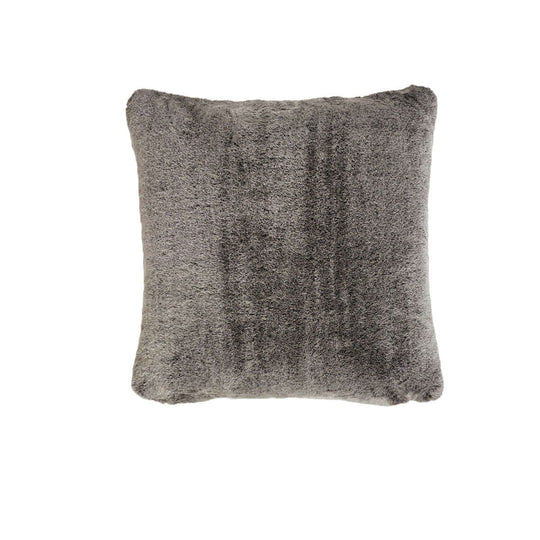 Brown Bianca Hotham square cushion 43x43 cm, faux fur design, affordable luxury, ideal for cozy DIY home decor.