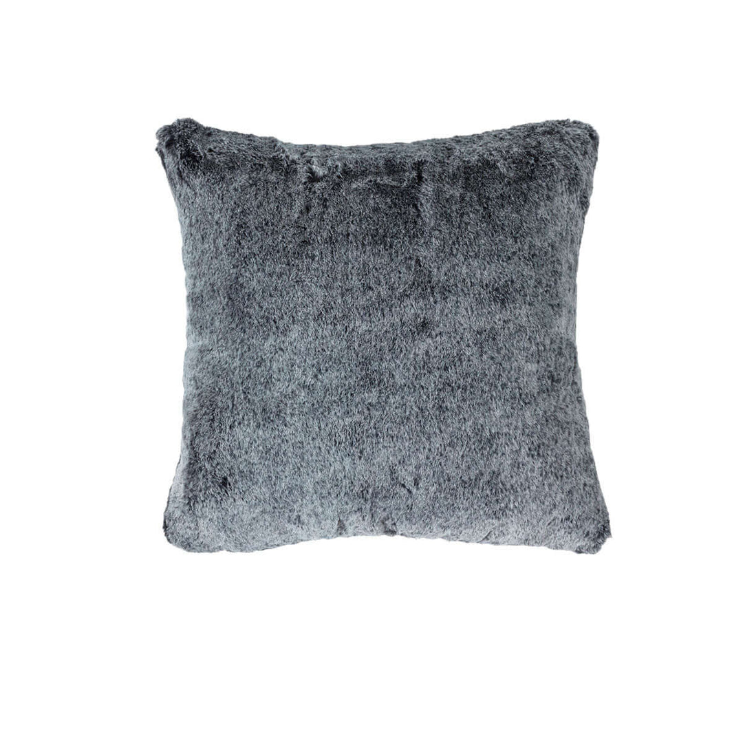 Bianca Hotham Square Cushions 43x43 cm Coal in Faux Fur, Affordable Luxe Quality, Ideal for DIY Home Decor