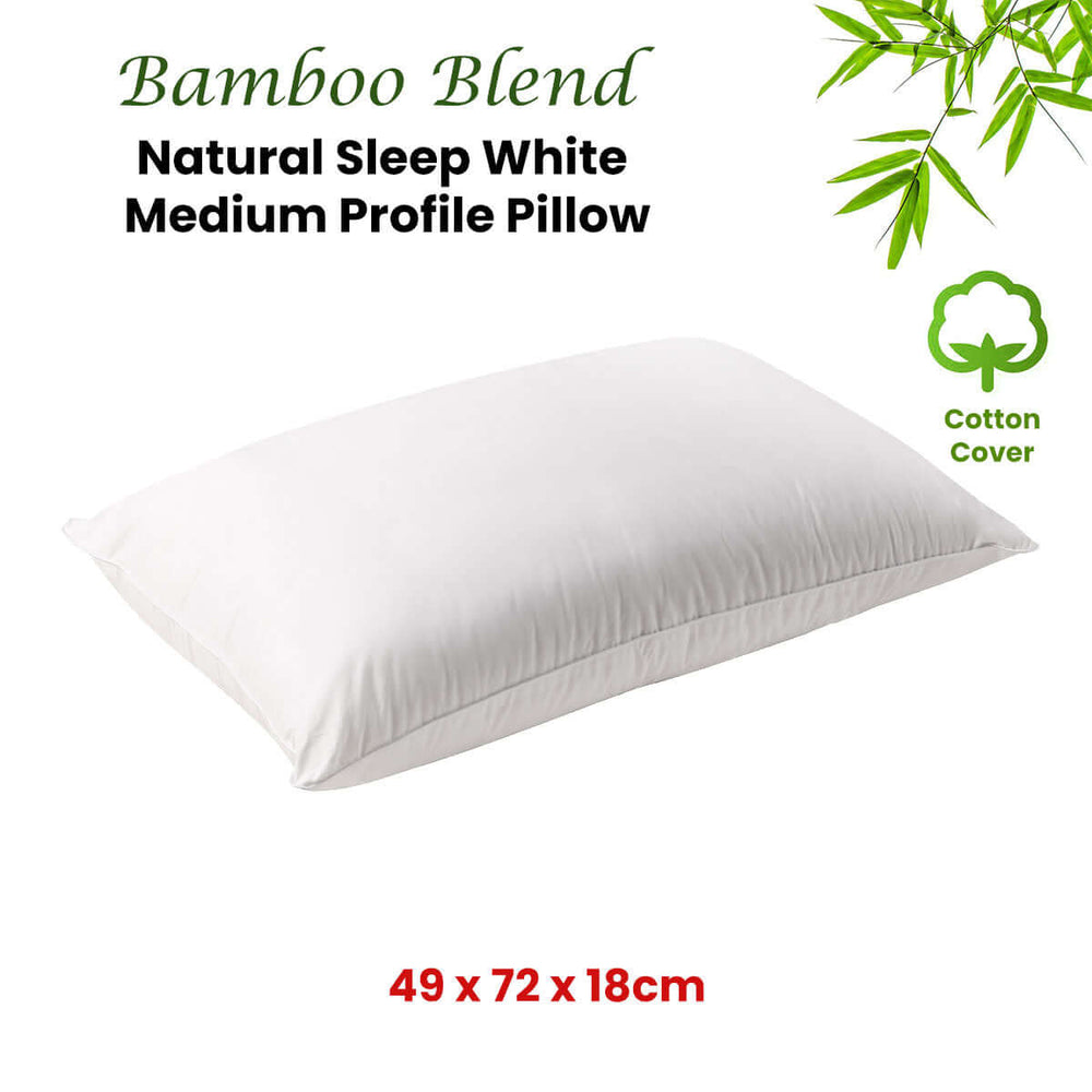 _label_, DSZ Product, feed-cond-new, feed-sl-free shipping, free-shippingBianca Natural Sleep White Bamboo Blend Medium Profile Pillow - Premium Home & Garden > Bedding > Pillows from Bianca ! Shop Online Buy Now at S & D's Value Store Family Business Best Customer Service_label_, DSZ Product, feed-cond-new, feed-sl-free shipping, free-shipping