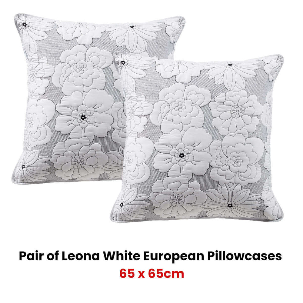 _label_, DSZ Product, feed-cond-new, feed-sl-free shipping, free-shippingBianca Pair Of Leona White European Pillowcases - Premium Home & Garden > Bedding > Pillows from Bianca ! Shop Online Buy Now at S & D's Value Store Family Business Best Customer Service_label_, DSZ Product, feed-cond-new, feed-sl-free shipping, free-shipping