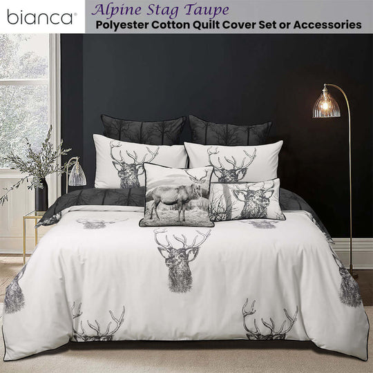 _label_, DSZ Product, feed-cond-new, feed-sl-free shipping, free-shipping, newBianca Alpine Stag Taupe Polyester Cotton Quilt Cover Set King - Premium Home & Garden > Bedding > Duvet Covers from Bianca ! Shop Online Buy Now at S & D's Value Store Family Business Best Customer Service_label_, DSZ Product, feed-cond-new, feed-sl-free shipping, free-shipping, new